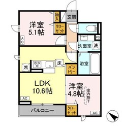 (仮）D‐room泉崎2丁目PJ Aの物件間取画像